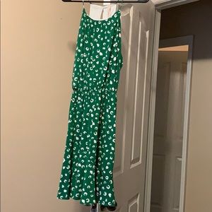 Green and white Dress